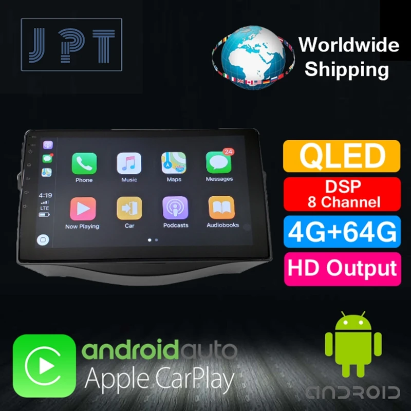 Multimedia player - JPT for TOYOTA 2007 Rav4 QLED PX6 DSP8 RDS GPS Navigation 4G+64G AUX Carplay | Автомобили и мотоциклы