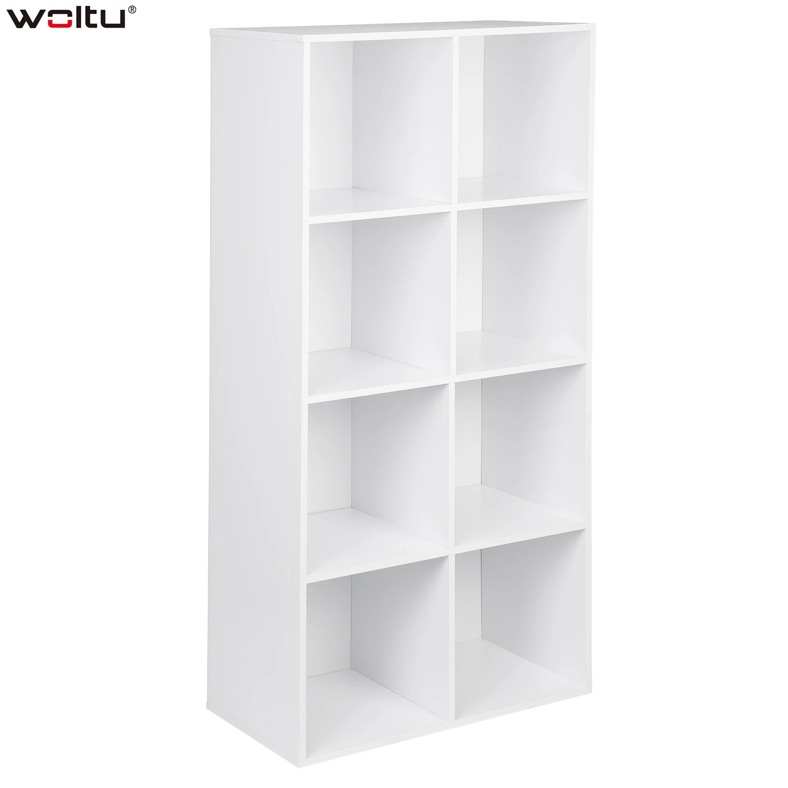 WOLTU 1PC Book Shelf 8 Storage Cubes Unit Freestanding Bookcases Organizer for Living Room Bedroom Office Home Furniture
