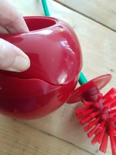 Cepillo de baño nueva hermosa cereza forma Cepillo para inodoro Cepillo de inodoro y titular Set de inodoro Cepillo de Borstel Wc Cepillo Wc trump enikemathemick ④ decoración de hogar