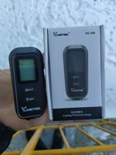 VDIAGTOOL VC100 VC200 coche medidor de espesor Medidor para la pintura del coche medidor de luz de fondo con LCD de espesor de revestimiento de coches de Fe/nFe
