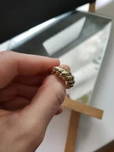 Anillos irregulares de croissant para mujer, Anillos geométricos circulares gruesas con texturas minimalistas, joyería 2021
