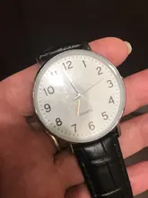 Simple gran Dial, relojes de las mujeres de cuero de moda de negocios reloj de pulsera de cuarzo con claro número mejor regalo para hombre zegarek damski
