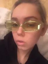 Transparent Sunglasses Square Ocean-Piece Rectangle Candy-Color Fashion Female New Small