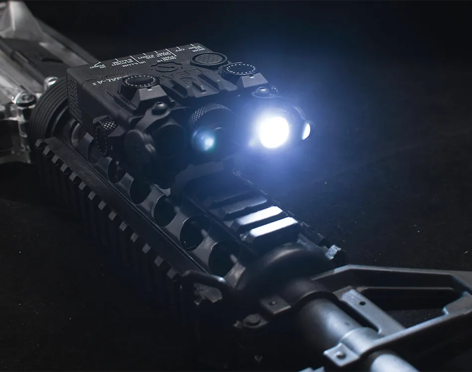 WADSN DBALA2 Airsoft Mini PEQ Green Dot IR Aiming Laser with White