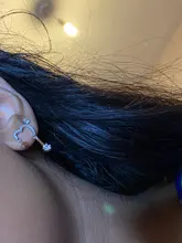 OBEAR-pendientes de estrella en forma de corazón para mujer, aretes de circonita salvaje con personalidad sencilla, regalo de joyería