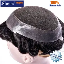 Australia Toupee Men Hotselling Lace PU Base Wig For Men Natural Hairline Replacement System Unit For Men Male Hair Prosthesis