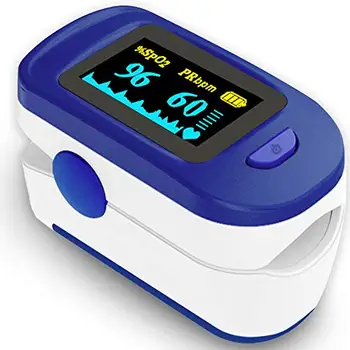 

Wellue blood oxygen saturation Monitor with batteries, transport and drawstring bag for welfare use FS20C