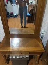 Pencil Jeans Pants Tight-Trousers Slim-Fit Four-Buttons Skinny Stretch Denim Vintage