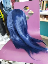 Peluca de pelo corto sintético rosa para Cosplay, para mujeres, Lolita, Amarillo, Azul, Morado, rojo, longitud media, MUMUPI