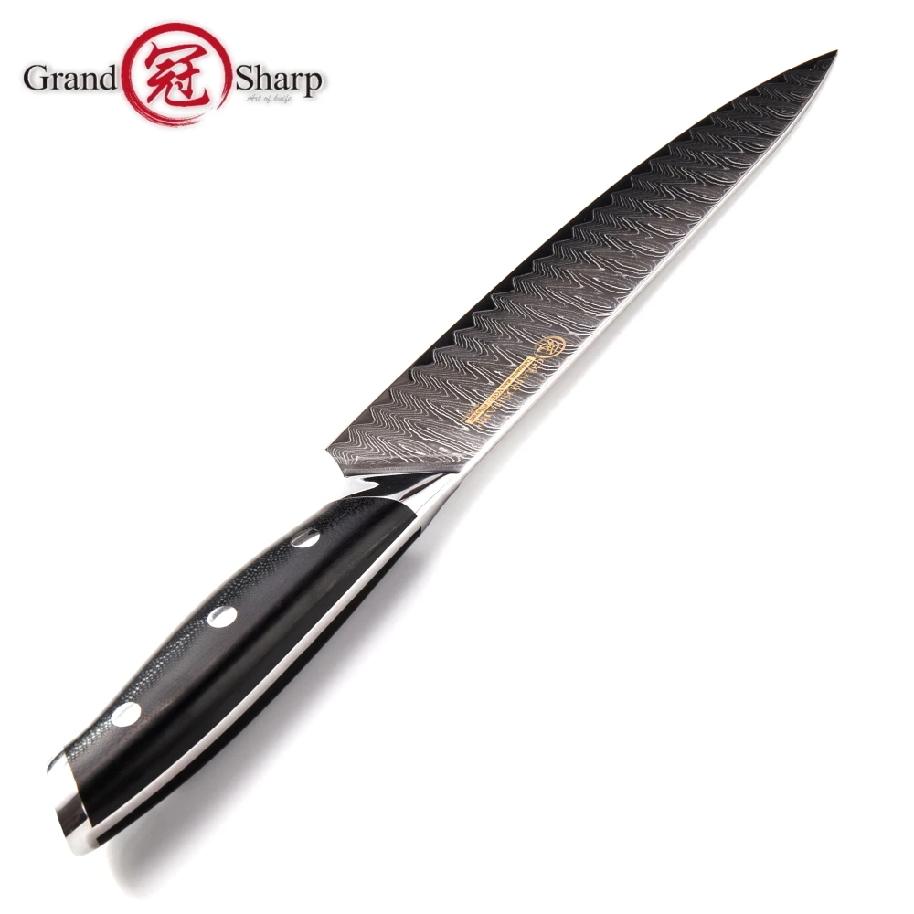 GRANDSHARP Высокое качество " нож шеф-повара японский 67 слоев дамасской VG-10 стали кухонные ножи Кливер нарезки инструменты для домашнего приготовления