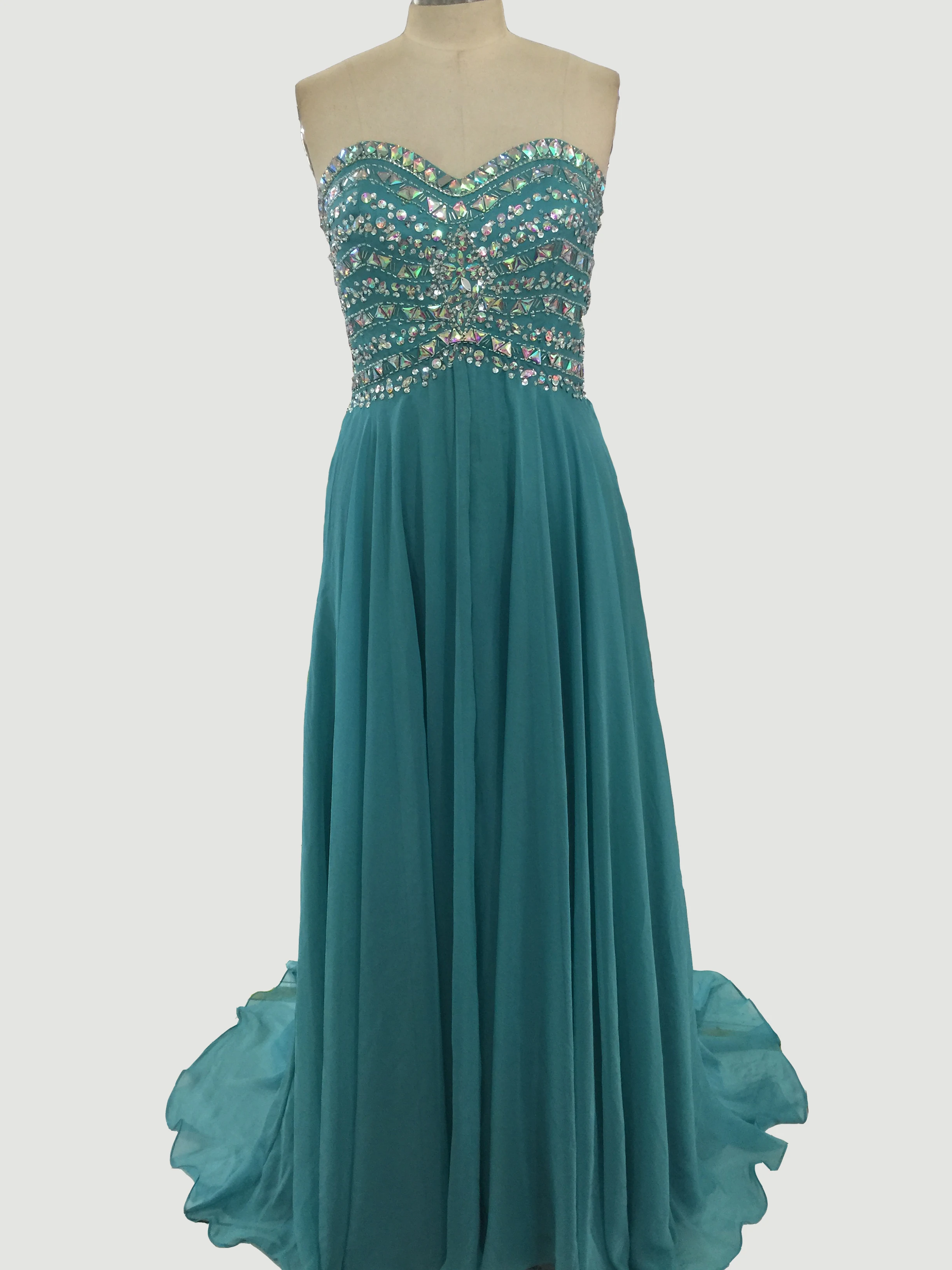 ТРАПЕЦИЕВИДНОЕ милое шифоновое вечернее платье длиной до пола с отделкой