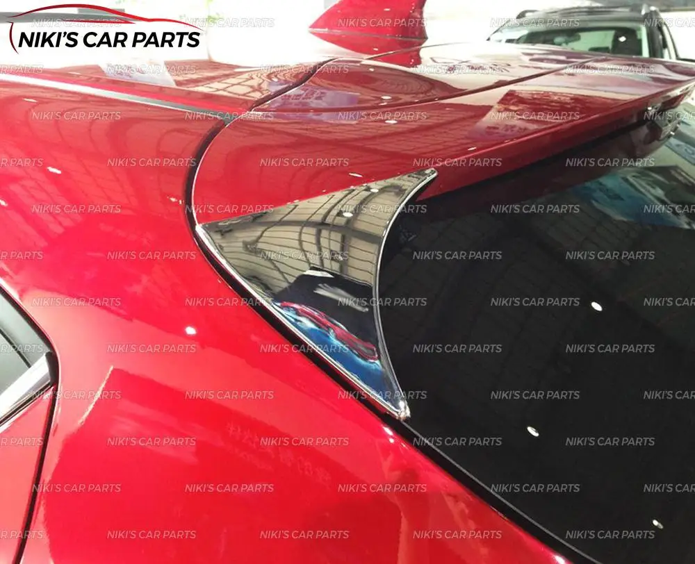 Боковые накладки на спойлер чехол для Mazda 3- HB ABS пластик 1 комплект/2 шт. хромированная формовочная отделка Тюнинг Автомобиля