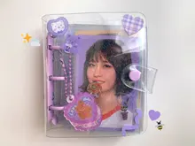 MINKYS Kawaii brillante Mini Bling bolsillo 3 Ring Binder diario cuaderno diario del programa DIY libro de fotos coreano papelería de la escuela