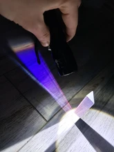 Prisma óptico de cristal para enseñanza, Prisma reflectante de ángulo recto, Triangular, espectro de luz, Prisma para arcoíris, 1 Uds.