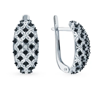 

Silver earrings with cubic zirconia sunlight sample 925