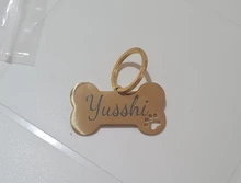 Collar personalizado para perro, etiqueta de identificación, grabado, Nombre de mascota para gato, cachorro, colgante, llavero, hueso, accesorios para mascotas