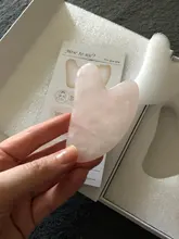 Rodillo de cuarzo rosa natural para masaje facial, rodillo para masaje facial con piedra de jade natural, adelgazante, eliminación de arrugas en cara y barbilla, herramienta para el cuidado de la belleza