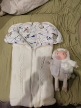 Saco de dormir para bebé, saco de dormir para cochecito de bebé, sólido, grueso, cálido, envolvente para recién nacido, manta de punto de 75x35cm