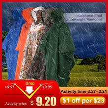 3 em 1 capa de chuva mochila capa de chuva capa capa capa de chuva caminhadas ciclismo capa de chuva poncho barraca de acampamento ao ar livre à prova dwaterproof água esteira(China)