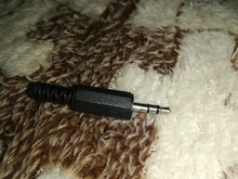 5 unids/lote conector de auriculares de 3,5mm macho conector de audio de dos canales 3,5 Mm con carcasa de plástico negro tamaño 5x0,9 cm