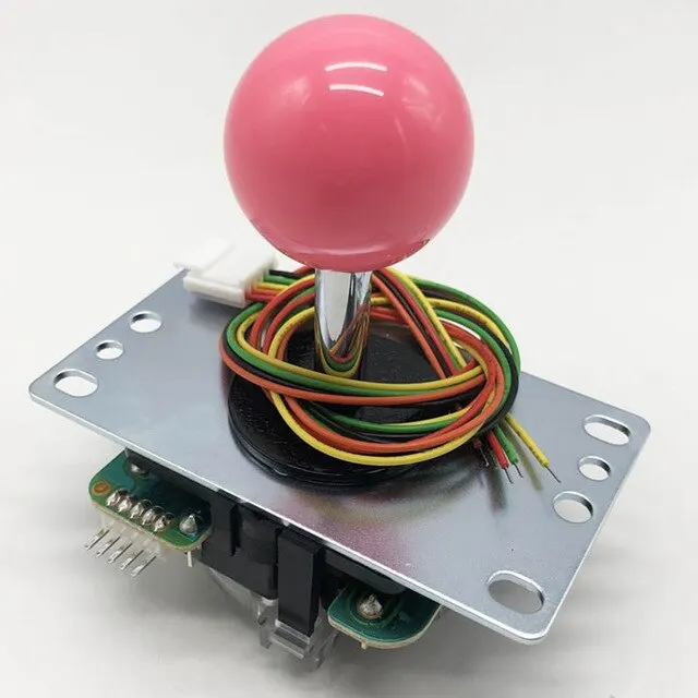 JLF-TP-8YT боевой рокер ЯПОНИЯ Sanwa 5pin кабель аркадный джойстик 4 и 8 способ Регулируемый с Topball для Jamma аркадная - Цвет: Лиловый