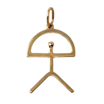 

18k gold pendant Indalo 22mm. Plain simple [AB9847]