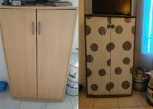 Wall-Decor Stick Contact Vinyl Self-Adhesive Stripes Black/white Haohome Peel Floral