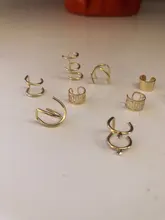 7 Uds. De pendientes de Clip para la oreja, sin perforación, con hojas de estrella dorada, para mujeres, accesorios de joyería para el cartílago falso Simple