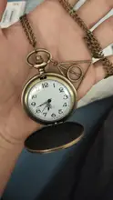 Watches Pendant-Chain Necklace Analog Retro Mens Bronze Women Relogio Quartz with Gifts-Accessory
