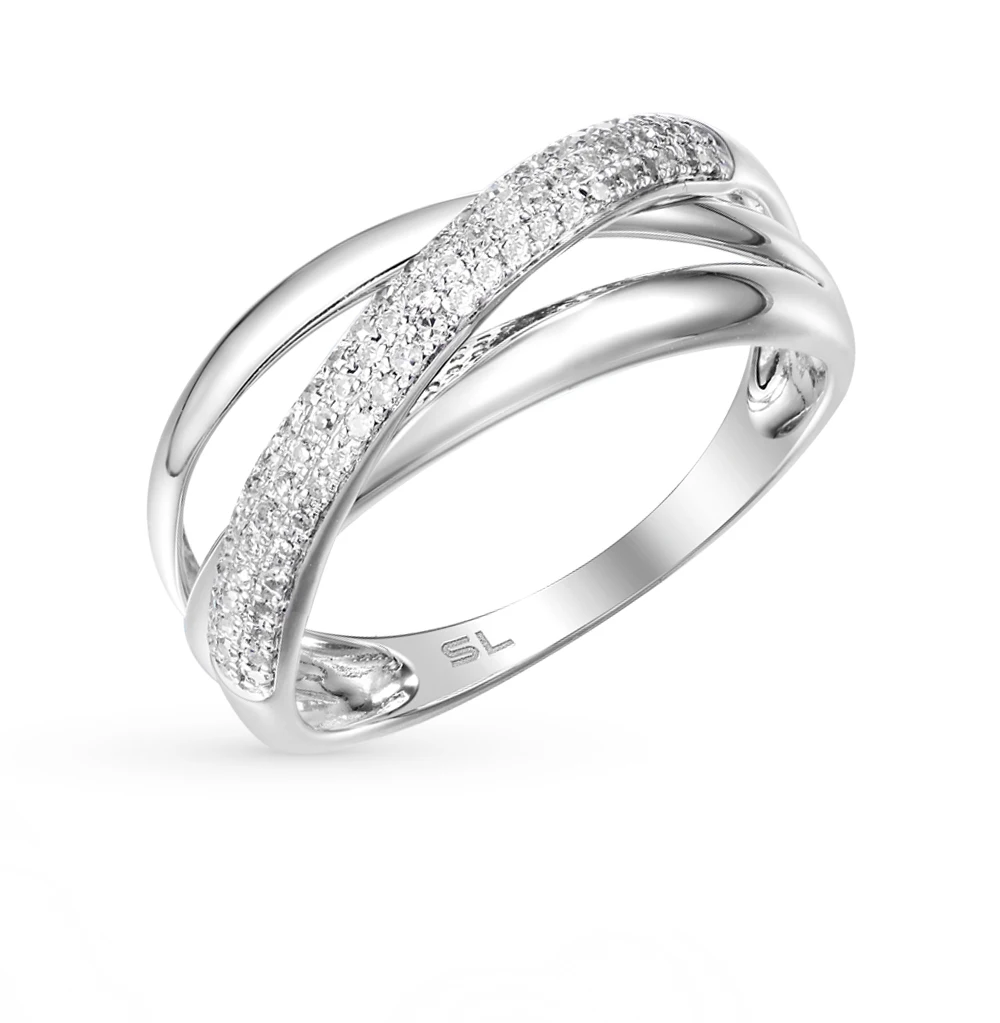 Золотое кольцо с бриллиантами SUNLIGHT проба 585