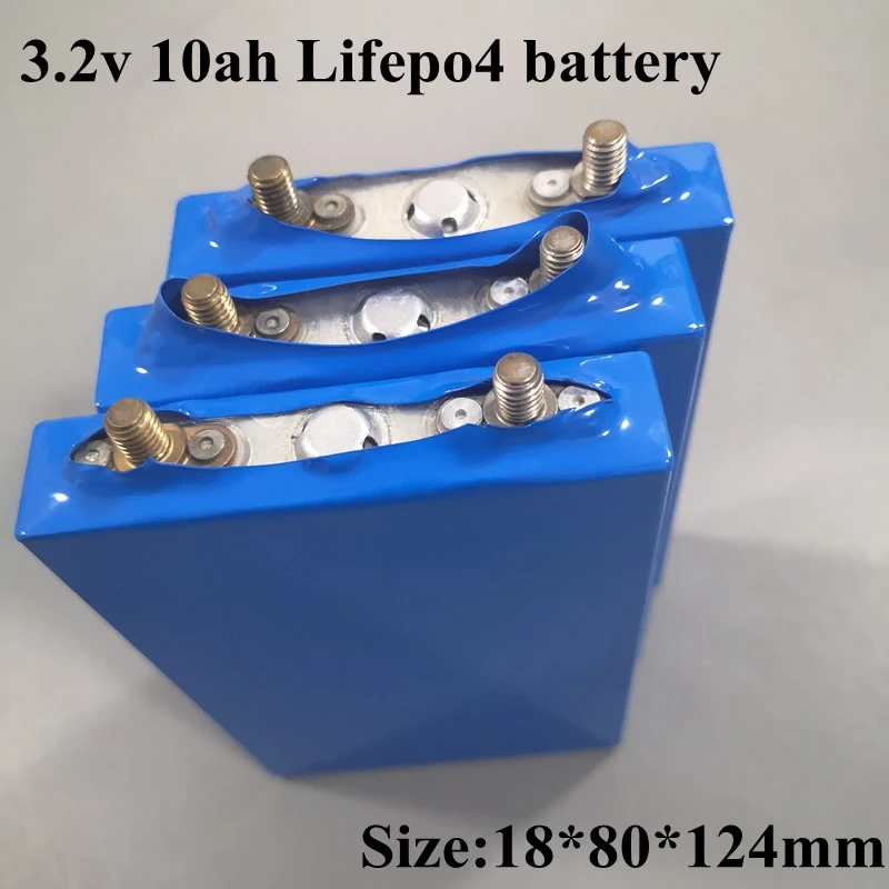 4pcs 3.2v 10ah Lifepo4 Battery 30A Discharge 10000mah Cell Aluminium Case for 12v 10ah Battery DIY Pack Power Tools E-bike