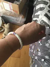 Pulsera con cuentas de arcilla polimérica para mujer, brazalete de arcilla polimérica, regalo hecho a mano, decoración de joyería, 6mm