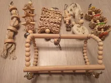 Bird-Toys Accessories Perch-Stand Cockatiel Budgie Parkiet Vogelspeelgoed 7pcs Jouet