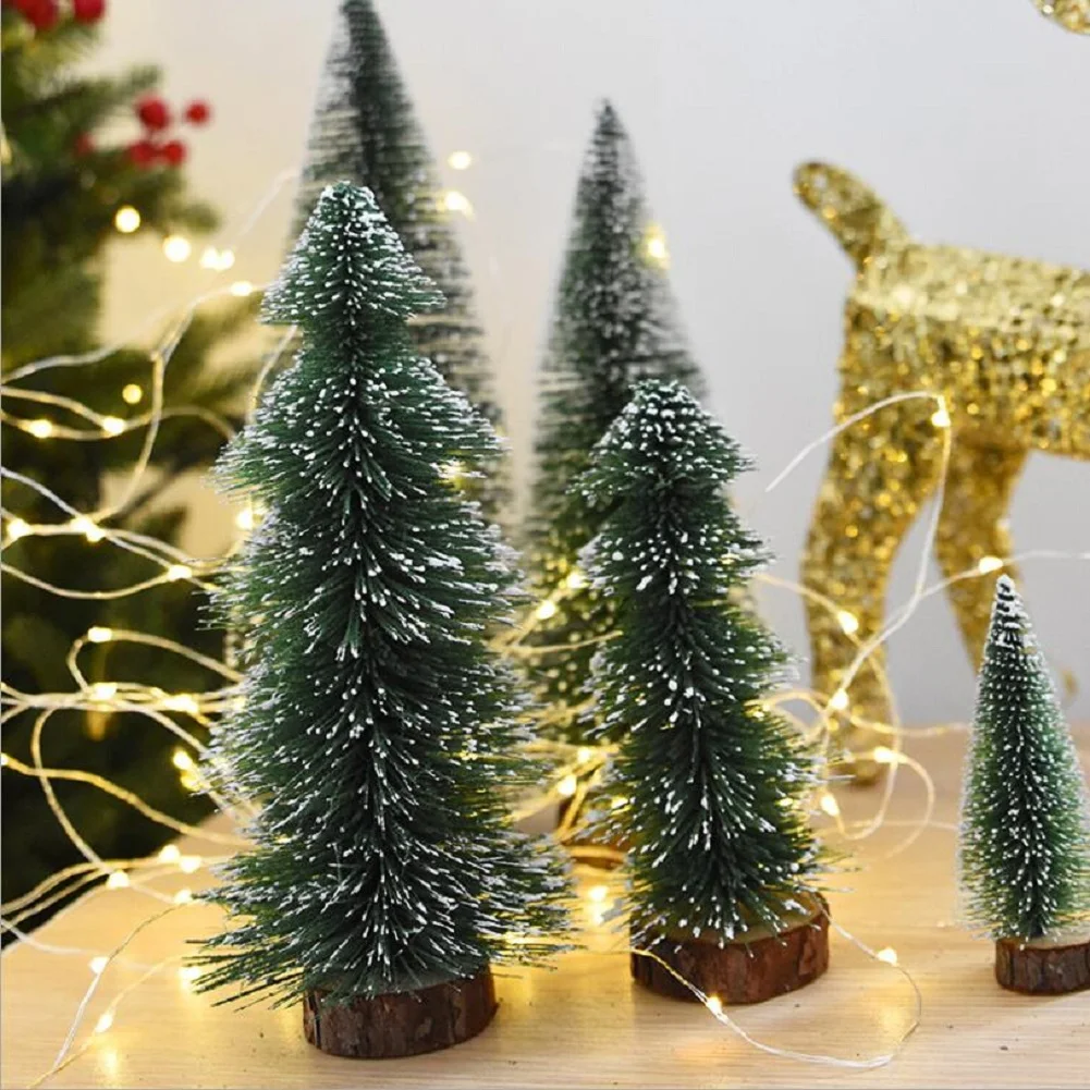 3/4 kosi umetnega mini božičnega drevesca, majhnega božičnega drevesca, različnih borovcev za domačo božično/božično dekoracijo_voghion.com