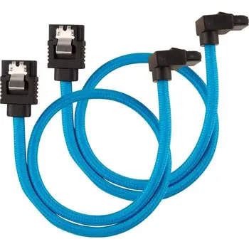 

CORSAIR Premium SATA 6Gbps Cord Blue Covered 30cm 90 ° - (CC-8900281)