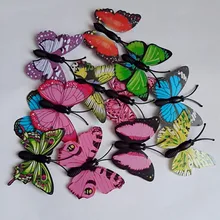 Wedding-Decoration House Artificial Butterfly Plastic 12pcs 8-Colors 5cm Scrapbooking