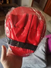 Muay Thai-Muay Thai de boxeo curvo, deflector curvo resistente a los golpes, entrenamiento Sanda, de cuero PU, objetivo de mano de 5 dedos