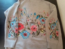 Embroidered Sweater Round-Collar LANMREM Korean Winter Fashion Women Loose Full-Sleeve