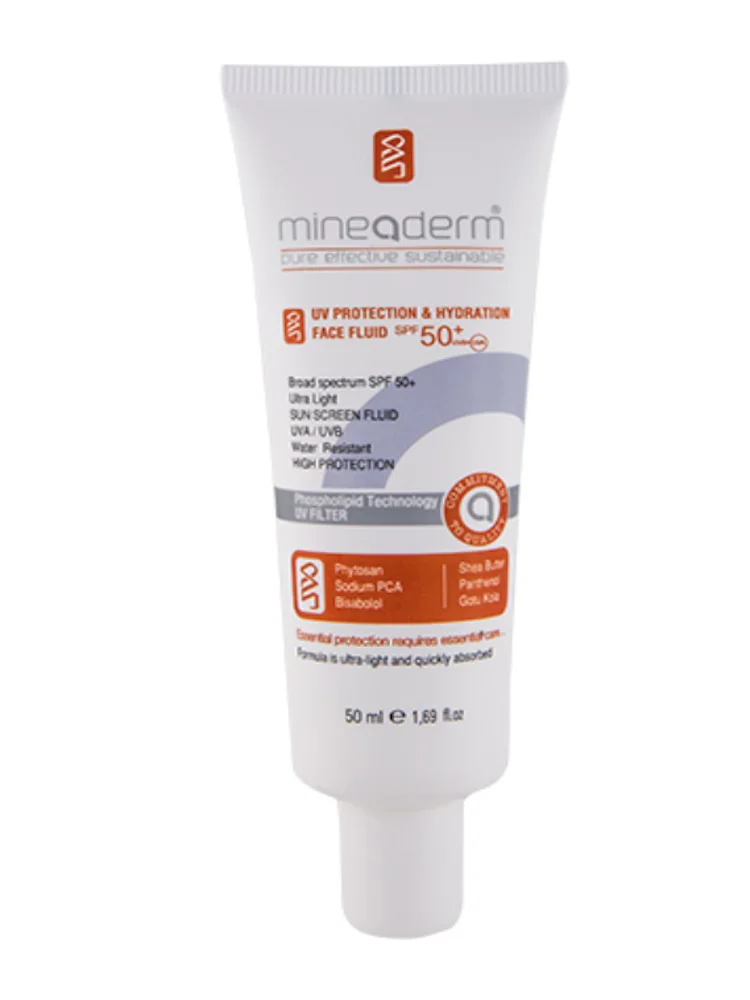 Mineaderm УФ-защита и увлажнение лица флюид Spf 50+/водостойкий 50 мл