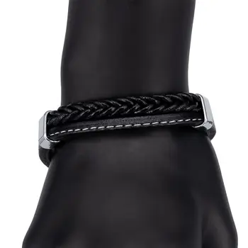 

Leather bracelet otokodesign 55458 (black, magnetic lock, genuine leather)