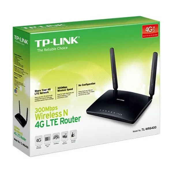 Беспроводной модем TP-Link TL-MR6400 wifi 2,4 ГГц черный
