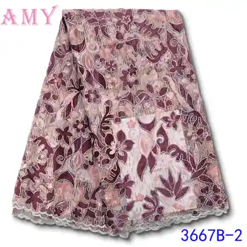 

Nigerian Sequins Velvet Lace Fabrics 2020 High Quality African Wedding Sequins Lace Material AMY3667B