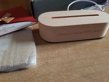 Night-Light Wooden-Base Text-Photo Christmas-Gift Customized Wedding DIY Holiday 