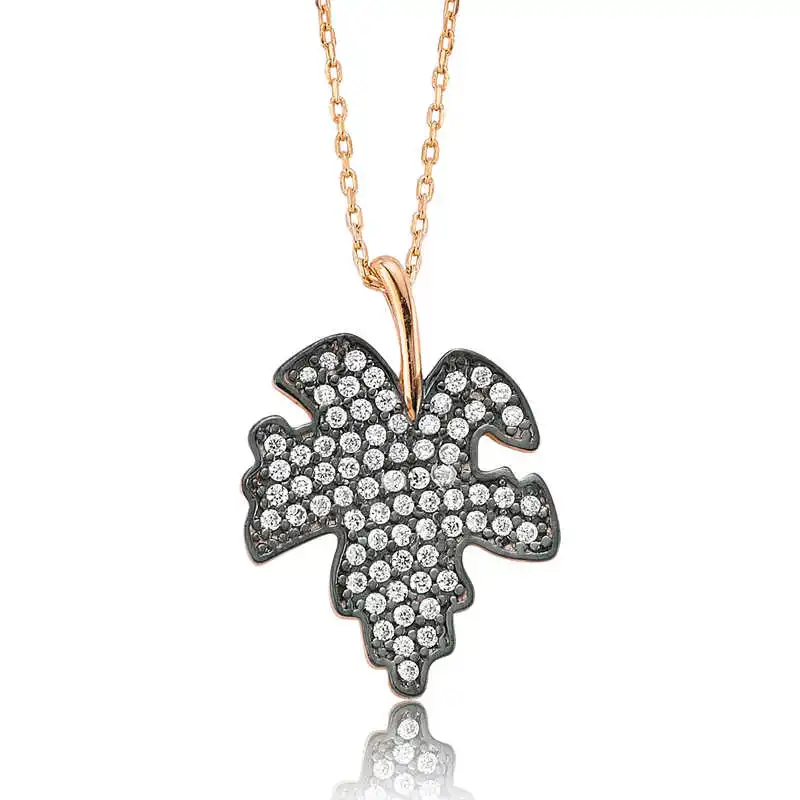 

Silver Sycamore Leaf Lady 'S Necklace