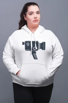 

Angemiel Wear Cinema Camera White Women 'S Hooded Sweatshirt