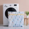 Pineapple Printing Zippered Mesh Laundry Bag Polyester Washing Net Bag For Underwear Sock Washing Machine Pouch Clothes Bra Bags 6
