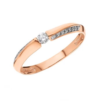 

Gold ring with diamonds sunlight sample 585