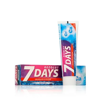 

Toothpaste 7 days rezolut "double calcium" without fluoride 100 ml