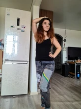 Pantalones vaqueros de tela vaquera estampada con flores para mujer, vaqueros de cintura alta con bolsillos para mamá, Vaqueros rectos ajustados, ropa femenina informal de verano