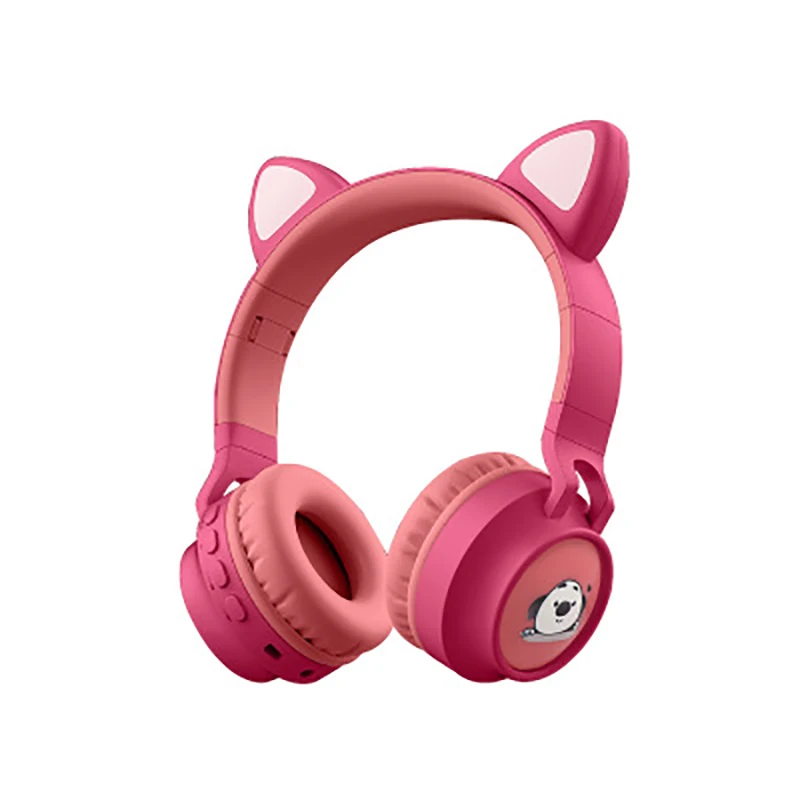2020 New LED Cat Ear Noise Cancelling Headphones Bluetooth 5 0 Young People Kids Headset Support TF Card 3 5mm Plug With Mic